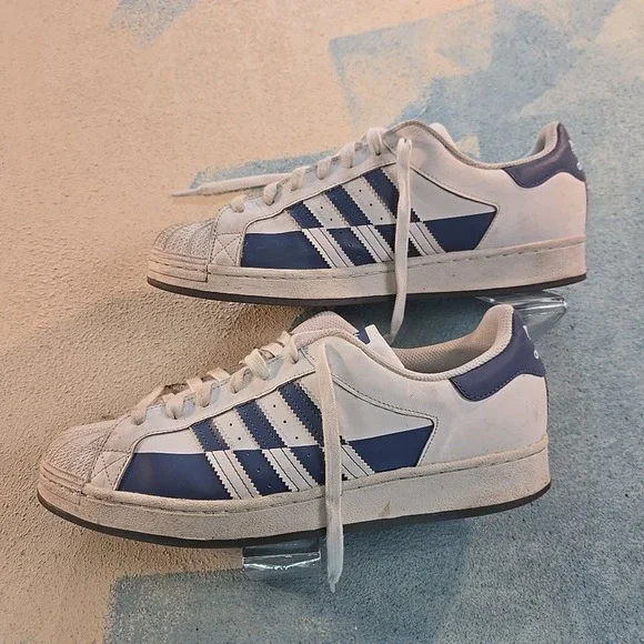 Adidas Superstar Ltd Ed Split Cloud Wht Crew Blue FX5532 Men 13 Shell Toes Shoes